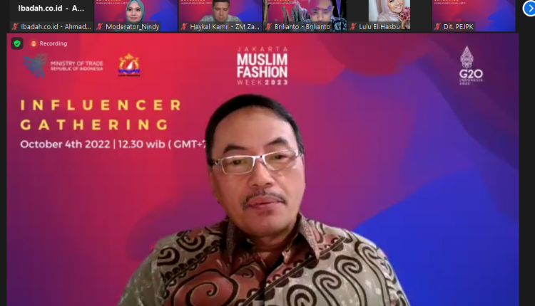 Direktur Jenderal Pengembangan Ekspor Nasional Kemendag, Didi Sumedi dalam Jakarta Muslim Fashion Week (JMFW) 2023. (dok. Ibadah)